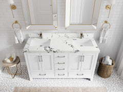 Malibu 60 in. W x 22 in. D Double Sink Bathroom Vanity - photo 40