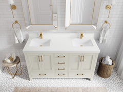 Malibu 60 in. W x 22 in. D Double Sink Bathroom Vanity - photo 42