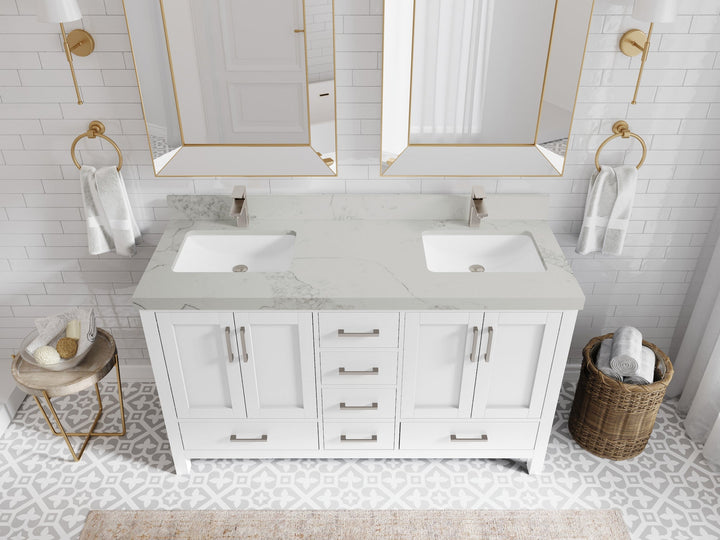 Malibu 60 in. W x 22 in. D Double Sink Bathroom Vanity - photo 18