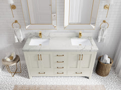 Malibu 60 in. W x 22 in. D Double Sink Bathroom Vanity - photo 40