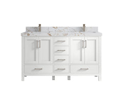 Malibu 60 in. W x 22 in. D Double Sink Bathroom Vanity - photo 39