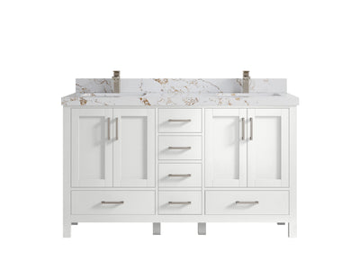 Malibu 60 in. W x 22 in. D Double Sink Bathroom Vanity - Willow Bath and Vanity