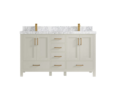 Malibu 60 in. W x 22 in. D Double Sink Bathroom Vanity - Willow Bath and Vanity