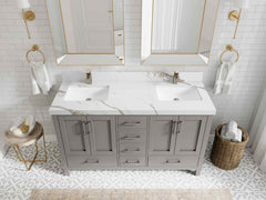 Malibu 60 in. W x 22 in. D Double Sink Bathroom Vanity - photo 14
