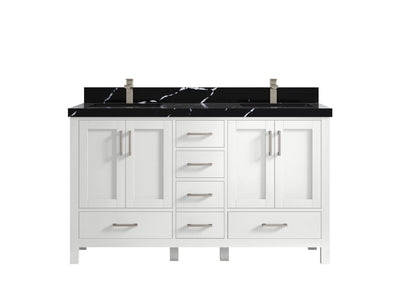 Malibu 60 in. W x 22 in. D Double Sink Bathroom Vanity - Willow Bath and Vanity