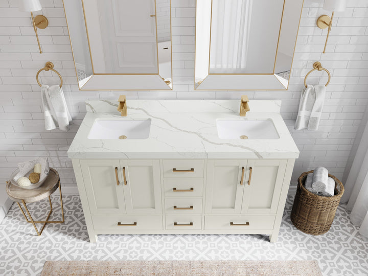 Malibu 60 in. W x 22 in. D Double Sink Bathroom Vanity - photo 16
