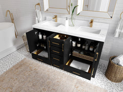 Malibu 60 in. W x 22 in. D Double Sink Bathroom Vanity - photo 3
