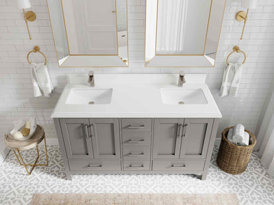Malibu 60 in. W x 22 in. D Double Sink Bathroom Vanity - Willow Bath and Vanity