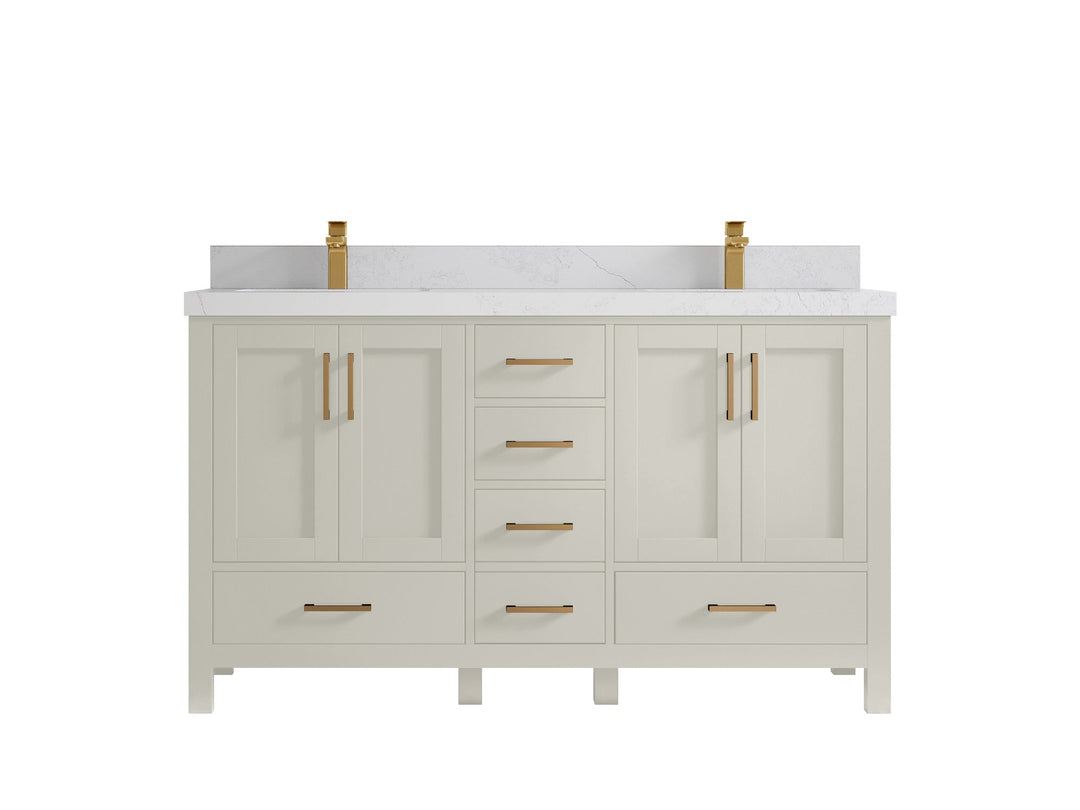 Malibu 60 in. W x 22 in. D Double Sink Bathroom Vanity - Willow Bath and Vanity