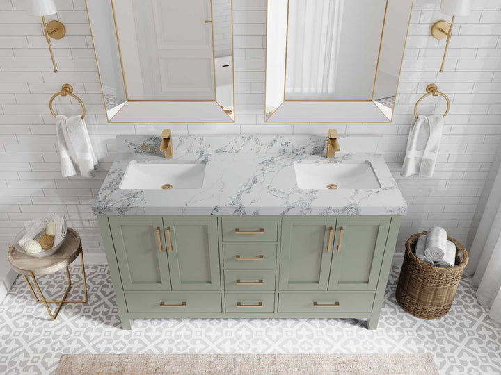 Malibu 60 in. W x 22 in. D Double Sink Bathroom Vanity - photo 31