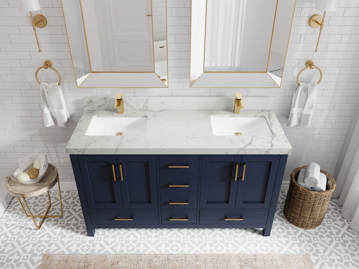 Malibu 60 in. W x 22 in. D Double Sink Bathroom Vanity - photo 44