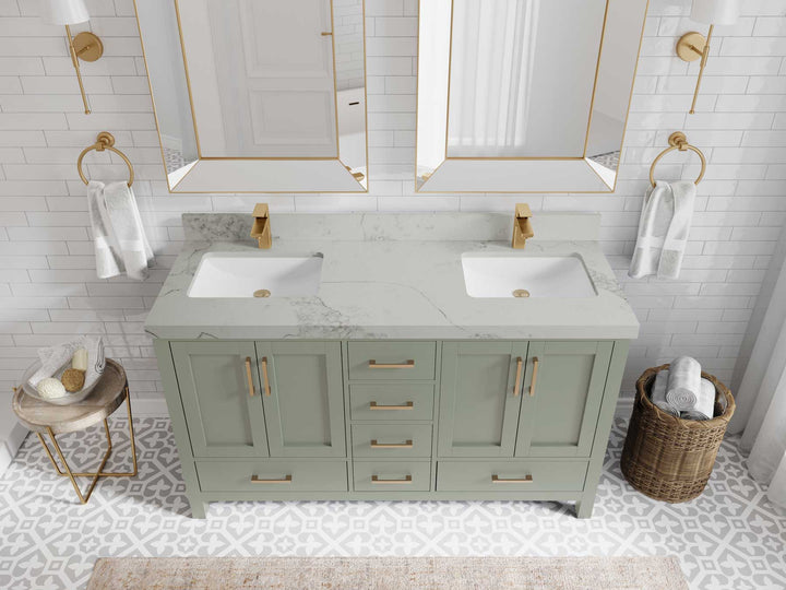 Malibu 60 in. W x 22 in. D Double Sink Bathroom Vanity - photo 23