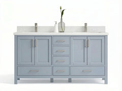 Malibu 60 in. W x 22 in. D Double Sink Bathroom Vanity - photo 1