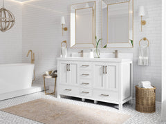 Malibu 60 in. W x 22 in. D Double Sink Bathroom Vanity - photo 2