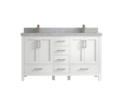 Malibu 60 in. W x 22 in. D Double Sink Bathroom Vanity - Willow Bath and Vanity