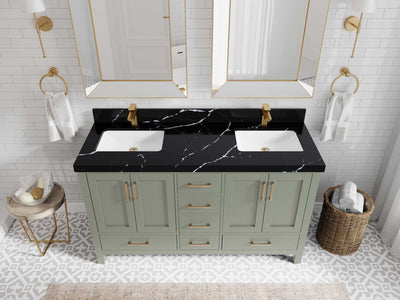 Malibu 60 in. W x 22 in. D Double Sink Bathroom Vanity - Willow Bath and Vanity