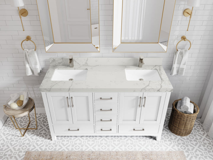 Malibu 60 in. W x 22 in. D Double Sink Bathroom Vanity - photo 42
