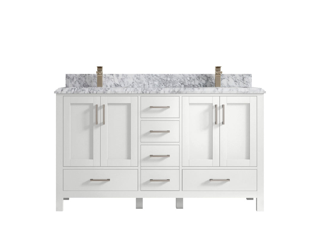 Malibu 60 in. W x 22 in. D Double Sink Bathroom Vanity - Willow Bath and Vanity