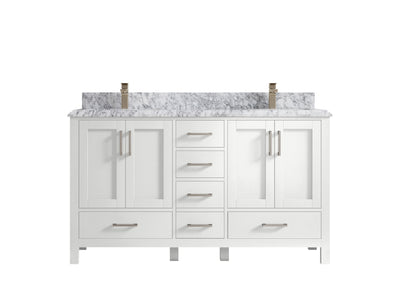 Malibu 60 in. W x 22 in. D Double Sink Bathroom Vanity - Willow Bath and Vanity