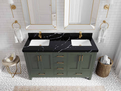 Malibu 60 in. W x 22 in. D Double Sink Bathroom Vanity - photo 15