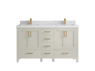 Malibu 60 in. W x 22 in. D Double Sink Bathroom Vanity - Willow Bath and Vanity