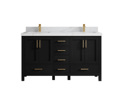 Malibu 60 in. W x 22 in. D Double Sink Bathroom Vanity - Willow Bath and Vanity