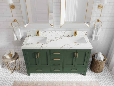 Malibu 60 in. W x 22 in. D Double Sink Bathroom Vanity - Willow Bath and Vanity
