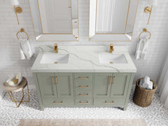Malibu 60 in. W x 22 in. D Double Sink Bathroom Vanity - photo 21