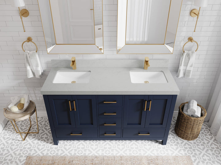 Malibu 60 in. W x 22 in. D Double Sink Bathroom Vanity - photo 12