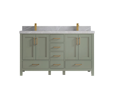 Malibu 60 in. W x 22 in. D Double Sink Bathroom Vanity - Willow Bath and Vanity