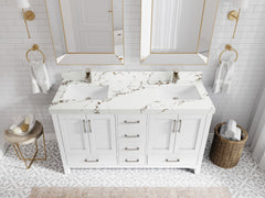 Malibu 60 in. W x 22 in. D Double Sink Bathroom Vanity - photo 36