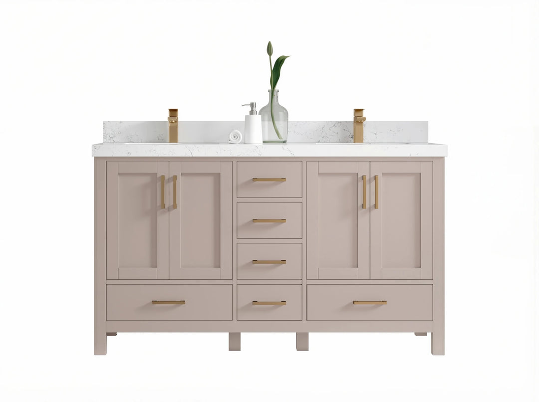 Malibu 60 in. W x 22 in. D Double Sink Bathroom Vanity | 
              
                Pink
                
                  
             - MLB-CAB-PNK-59D - photo №1