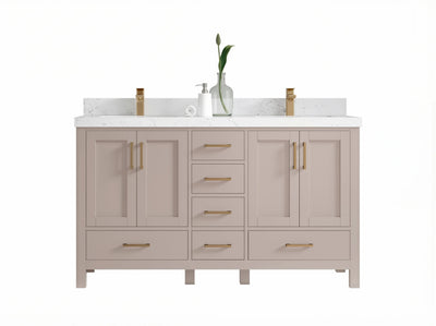 Malibu 60 in. W x 22 in. D Double Sink Bathroom Vanity - Willow Bath and Vanity