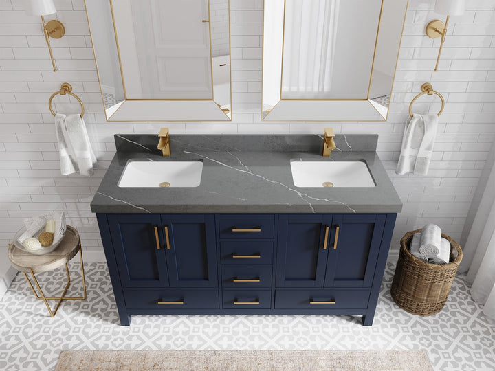 Malibu 60 in. W x 22 in. D Double Sink Bathroom Vanity - photo 36