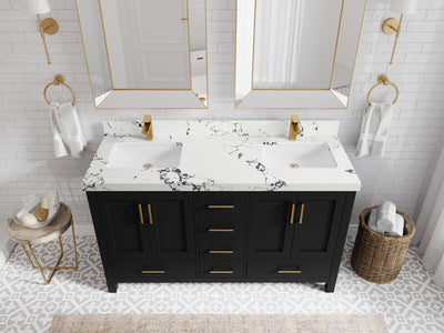 Malibu 60 in. W x 22 in. D Double Sink Bathroom Vanity - Willow Bath and Vanity