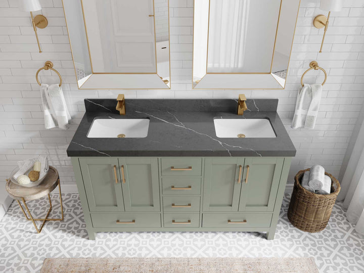 Malibu 60 in. W x 22 in. D Double Sink Bathroom Vanity - photo 35