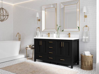 Malibu 60 in. W x 22 in. D Double Sink Bathroom Vanity - Willow Bath and Vanity