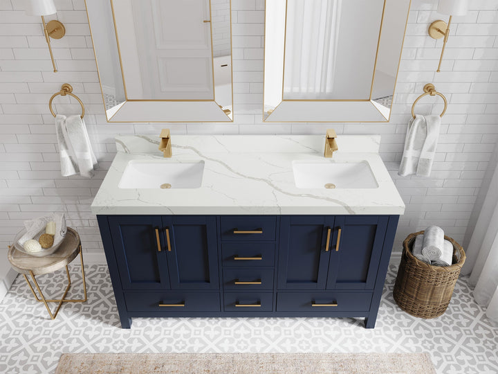 Malibu 60 in. W x 22 in. D Double Sink Bathroom Vanity - photo 16