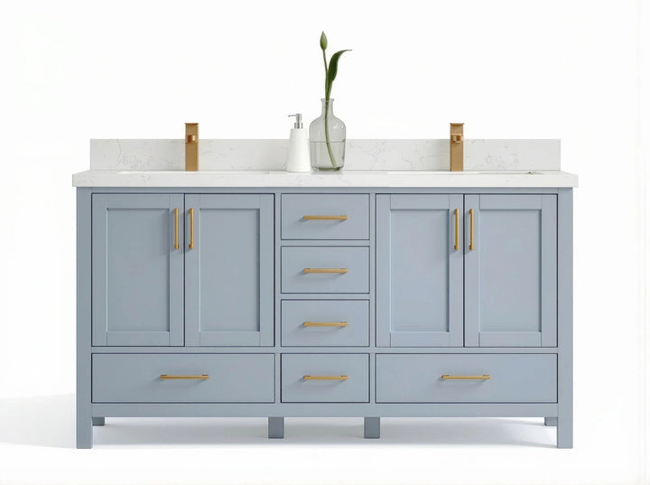 Malibu 60 in. W x 22 in. D Double Sink Bathroom Vanity - photo 1