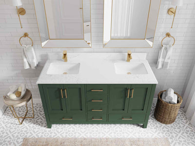Malibu 60 in. W x 22 in. D Double Sink Bathroom Vanity - Willow Bath and Vanity