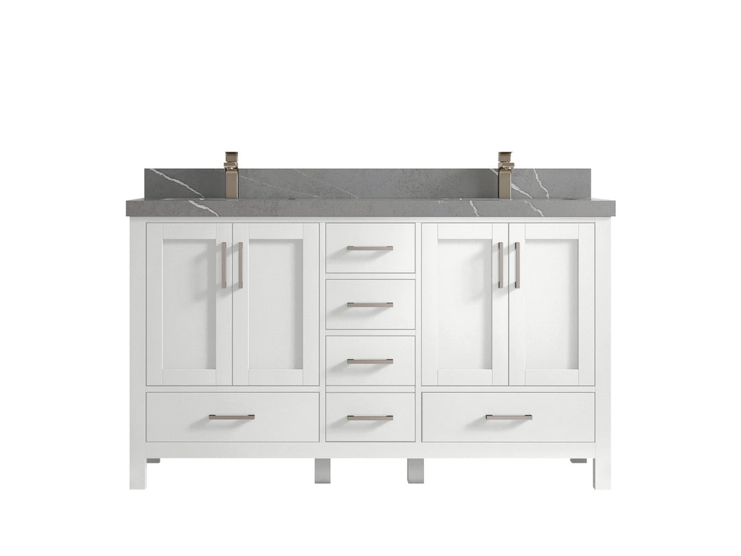 Malibu 60 in. W x 22 in. D Double Sink Bathroom Vanity - Willow Bath and Vanity