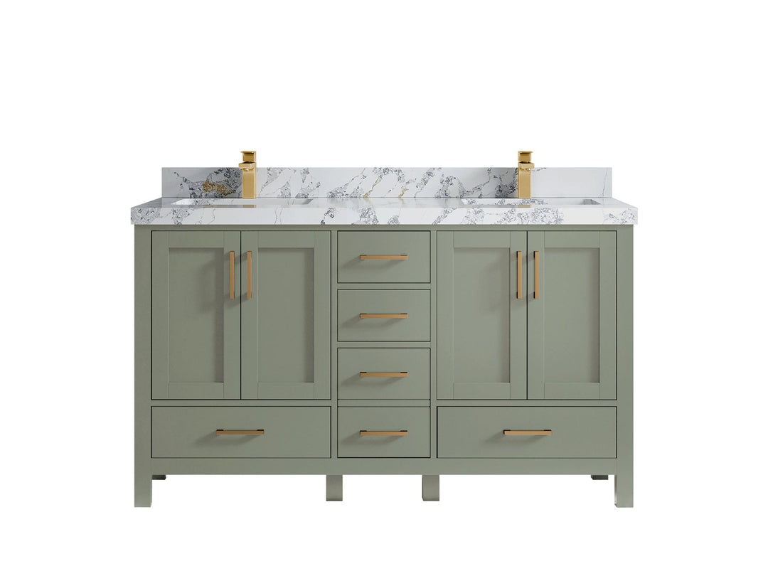 Malibu 60 in. W x 22 in. D Double Sink Bathroom Vanity - Willow Bath and Vanity
