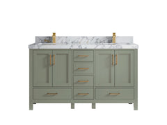 Malibu 60 in. W x 22 in. D Double Sink Bathroom Vanity - photo 32