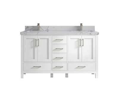 Malibu 60 in. W x 22 in. D Double Sink Bathroom Vanity - Willow Bath and Vanity