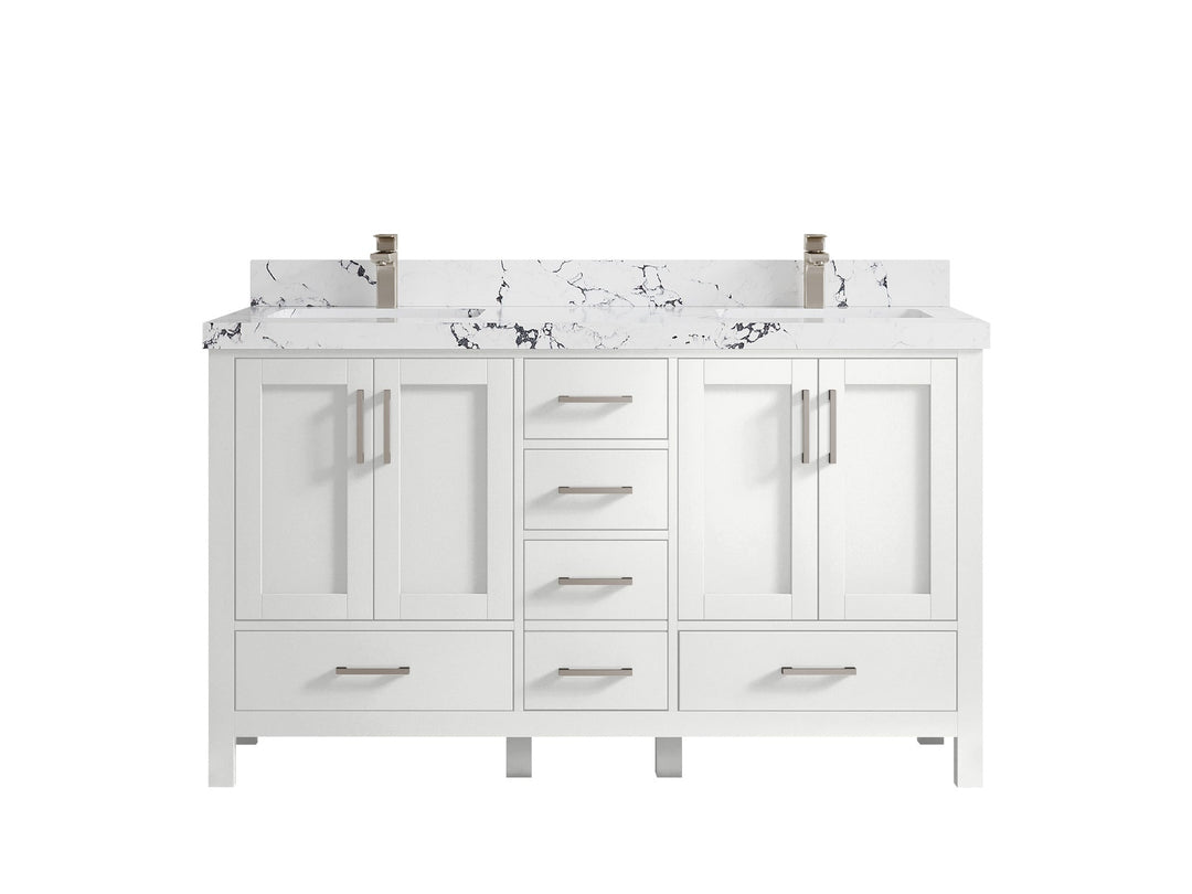 Malibu 60 in. W x 22 in. D Double Sink Bathroom Vanity - Willow Bath and Vanity