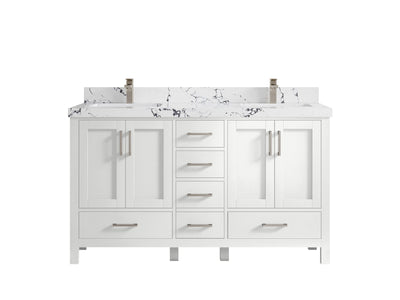 Malibu 60 in. W x 22 in. D Double Sink Bathroom Vanity - Willow Bath and Vanity
