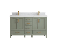 Malibu 60 in. W x 22 in. D Double Sink Bathroom Vanity - photo 26