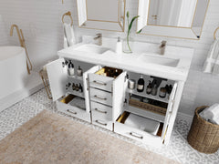 Malibu 60 in. W x 22 in. D Double Sink Bathroom Vanity - photo 3