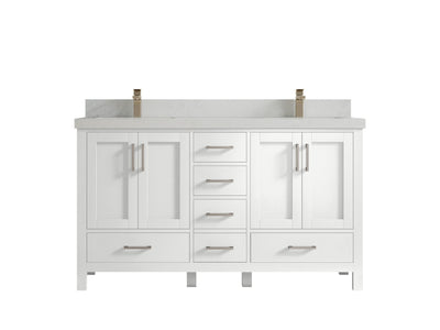 Malibu 60 in. W x 22 in. D Double Sink Bathroom Vanity - Willow Bath and Vanity