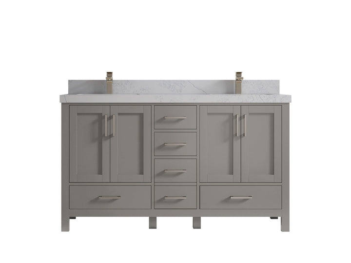 Malibu 60 in. W x 22 in. D Double Sink Bathroom Vanity - photo 1